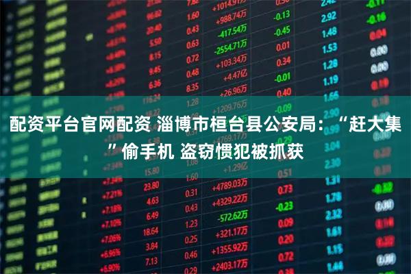 配资平台官网配资 淄博市桓台县公安局：“赶大集”偷手机 盗窃惯犯被抓获